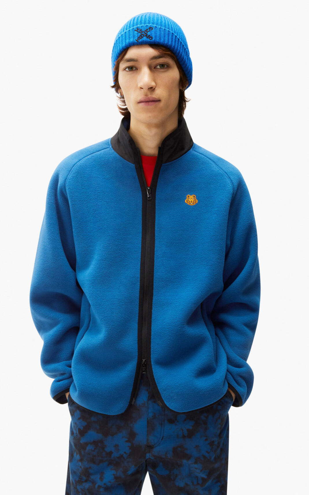 Kenzo Zipped fleece Chaquetas Deportivas Hombre Azul Real Azules | 5742961-XO